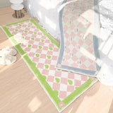 Boxtoday Cute Love Carpets Green Plaid Flower Rugs Girls Room Decorative Rug Bedroom Bedside Carpets Comfortable Soft Sofa Corridor Mat