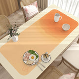 Boxtoday Minimalist Art Gradient Table Mat Oil Proof Waterproof Table Mats Easy Care Tablecloth Kitchen Decoration Easy Clean Tablecloth