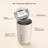Boxtoday Thermos Cup Hot Coffee Insulated Stainless Cup Travel Mug Coffee Thermos Glass Mug with Compartment Water White Thermos