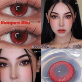 Boxtoday 2Pcs/Pair Wholesale Red Lenses For Eyes Cosplay Lens Dress Anime Accessories Beauty Contact Lenses Natural Eye Color Lens