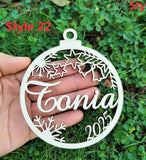 Boxtoday Personalized Different Names , Christmas Snowflake Ball Decorations for Home - Laser Engraved name place card,Christmas decor