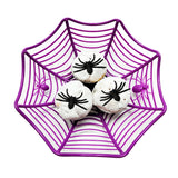 Boxtoday Halloween Candy Basket Black Orange Spider Web Bowl Biscuit Packaging Basket Fruit Plate Trick or Treat Decoration Halloween