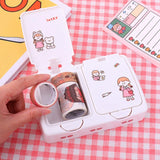 Boxtoday Ins Button Desktop Cute Storage Box with Lid Sundries Mini Jewlery Storage Box Organizer Kawaii Box Container Storage Small