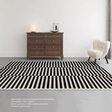 Boxtoday Modern Light Luxury Plaid Living Room Carpet Retro Bedroom Bedside Striped Decorative Rug Kitchen Non-slip Dirt Resistant Rugs