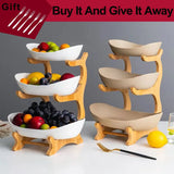 Boxtoday  Living Room Home Three-layer Plastic Fruit Plate Snack Dish Creative Modern Dried  Bowl Basket Candy Cake Stand