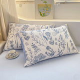 Boxtoday Korean Style Seersucker  Washed cotton Bedding Set  Girls Twin Queen Size Duvet Cover   Bed Linens Kids Fashion