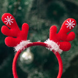 Boxtoday Red Antlers Christmas Headbands Children's Christmas Headwear Christmas Decorations Headbands