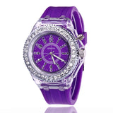 Boxtoday L34 New Women's Watch Glow Rhinestone LED Harajuku Korean Fashion Trend Male and Female Student Couple Quartz Wristwatches