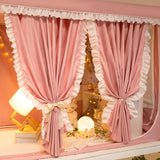 Boxtoday French lace Dormitory Mosquito Net Bed Tent Canopy Square Mosquito Net Blackout curtain window