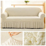 Boxtoday 1/2/3/4 Seater Seersucker Sofa Slipcover High Stretch Couch Cover Thick Corner Sofa Protector Elastic Corner Couch Covers