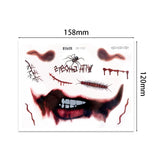 Boxtoday  1PC Halloween Waterproof Temporary Tattoo Stickers Sexy Bloody Makeup Zombie Scar Tattoo Decoration Wound Horror Blood S