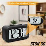 Boxtoday Alaways on Table Clocks Temperature Electronic LED Clocks Mini Music Digital Alarm Clock Backlight Snooze Mute Calendar Desktop