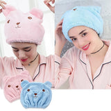 Boxtoday Lovely Cat Hair Drying Cap Towel Microfiber Quickly Dry Hair Shower Hat Wrapped Towels Bathing Cap Bathroom Accessories