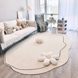 Boxtoday Nordic Living Room Carpet Irregular Home Bedroom Room Bedside Rugs Thick Simple Cloakroom Leisure Area Plush Mats