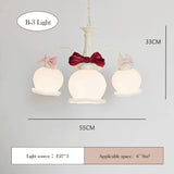 Boxtoday Sweet Princess Room Chandeliers Pink Bow Glass Lamps Modern Romantic Warm Children's Living Room Girl Bedroom Decor Chandelier