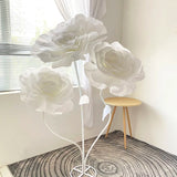 Boxtoday Giant Artificial Flower Rose with Flower Stem Base Foam Flowers Wedding Background Wall Stage Hotel Mall Decoration