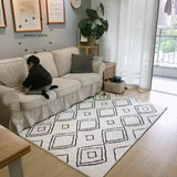 Boxtoday Nordic Simple Living Room Carpet Large Area Sofa Coffee Table Plush Mat Decorate Bedroom Bedside Line Fluffy Rug