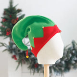 Boxtoday Plush Material Christmas Hat Festive Metal Bell Curled Peak Plush Hat Unisex Santa Hat For Costume Accessory