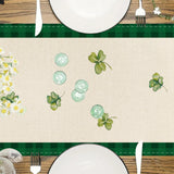 Boxtoday Table Runner Green Irish  Saint  Table Cloth for Dinner Party Supplies