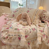 Boxtoday Summer Quilt   2024 New  Cotton Korean Ins Lace Fragmented Series  Air Condition Quilt High Quality Summer Blanket set