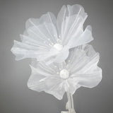 Boxtoday Organza Handmade Silk Poppy Big Flower Wedding Road Guide Chrysanthemum DIY Party Window Decoration Decoration 50cm/60cm70cm