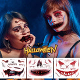 Boxtoday  1PC Halloween Waterproof Temporary Tattoo Stickers Sexy Bloody Makeup Zombie Scar Tattoo Decoration Wound Horror Blood S