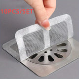 Boxtoday 10pcs Disposable Shower Drain Hair Catcher Mesh Shower Drain Covers Floor Sink Strainer Filter Hair Stopper For Bathroom Kitchen