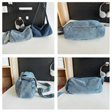 Boxtoday Gift Belt Denim Women's Bag  New Jeans Messenger Bag Y2K Shoulder Bag Cowboy Eco Bag Korean Shopping Satchels Canvas Handbags Ins