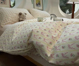 Boxtoday Romantic sweet pink flower bow bedding set,twin full queen king floral cotton home textile bed sheet pillow case quilt cover