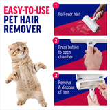 Boxtoday Pet Hair Remover Roller - Dog & Cat Fur Remover with Self-Cleaning Base - Efficient Animal Hair Removal Tool - Perfect for Furni