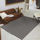 Boxtoday Light Luxury Rugs for Bedroom Black White Plaid Living Room Decoration Carpet Fluffy Soft Study Rug Home Thicken Plush Floor Mat