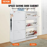 Boxtoday Shoe Cabinet with 3 Flip Drawers Shoe Storage Cabinet for Entryway,white,  Shoe Cabinets