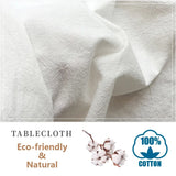 Boxtoday Cotton Fabric Flounce Stitching Table Cloth Washable Tablecloth for Wedding Party Dining Banquet Decoration Luxuriou Table Cover