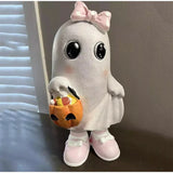 Boxtoday Halloween Ghost Ornament Creative Pumpkin Bat Cat Bow Style Resin Ornament Home Living Room Bedroom Office Desktop Decoration