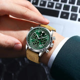 Boxtoday Luxury Man Watch Quartz Waterproof Luminous Date Chronograph Leather Men Wristwatch Military Sports Men's Watches Reloj