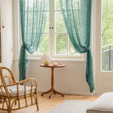 Boxtoday European Green Lace Sheer Curtains for Living Room Divider Bedroom Girl Princess  Window Tulle Door Curtain Drapes Tablecloth