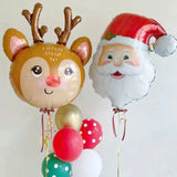 Boxtoday Christmas Standing Snowman Santa Claus Foil Balloon New Year Christmas Decorations Home 2025 Xmas Candy Cane Lollipop Foil Balls