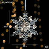 Boxtoday Christmas Tree Acrylic Toy Pendant Elk Bells Transparent Snowflake Pendants With Sequins Home Xmas Party Decor Accessories Props