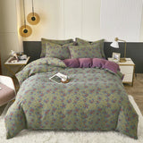 Boxtoday Cotton Soft Bedding Set Stripe Printing Duvet Cover with Pillow Case Flowers Quilt Cover Pillowcases Sets