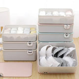 Boxtoday 1/10/15 Grid Plastic Underwear Storage Box with Cover with Mark Closet Organizer Drawer for Underwear Socks Box Bra Organizer