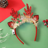 Boxtoday Christmas Hair Band Glowing Headband Xmas Tree Snowflake Hair Band Deer Horn Light Flashing Headwear Merry Christmas Gift