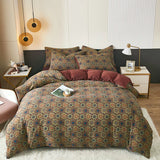 Boxtoday Cotton Soft Bedding Set Stripe Printing Duvet Cover with Pillow Case Flowers Quilt Cover Pillowcases Sets