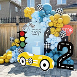 Boxtoday Race Car Traffic Lights Cardboard Cutout Fast One Backdrop DIY Boy Birthday Baby Shower Racing Theme Party Decoration Supplies