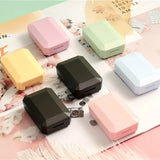 Boxtoday Color Contact Lens Case Simple Lens Case with Stick Combination Box Mirror Set