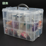 Boxtoday 20 & 30 Grids XL Plastic Storage Box Portable Detachable Home Organizer Transparent Makeup Organizer porta joias