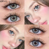 Boxtoday Color Contact Lenses with Diopters Blue Colored Lenses Myopia Color Lens Eyes Green Lenses Graduated Brown Natural Lenses