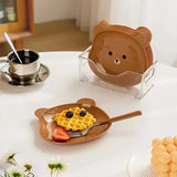 Boxtoday Cartoon Bear Shape Snack Plate Kawaii Plastic Fruits Cake Plates Sushi Sauce Dish Cup Plate Kitchen Tableware Dinnerware