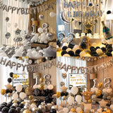 Boxtoday Silver Black Style Foil Letter Number Balloons Baby Shower Helium Ballon Happy Birthday Kids Adult Party Decoration Supplies