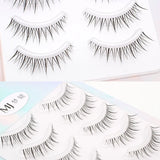 Boxtoday New 5 Pairs Korean Style False Eyelash 3D Transparent Stem Manga Eyelash Natural Eye Makeup Eyelashes Supplies Wholesale