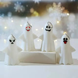 Boxtoday 2024 Carrying Little Ghost Nightlight Halloween Mini Glowing Ghost Pendant Adorable Ghosts Statue Desk Shelf Decor Lamp